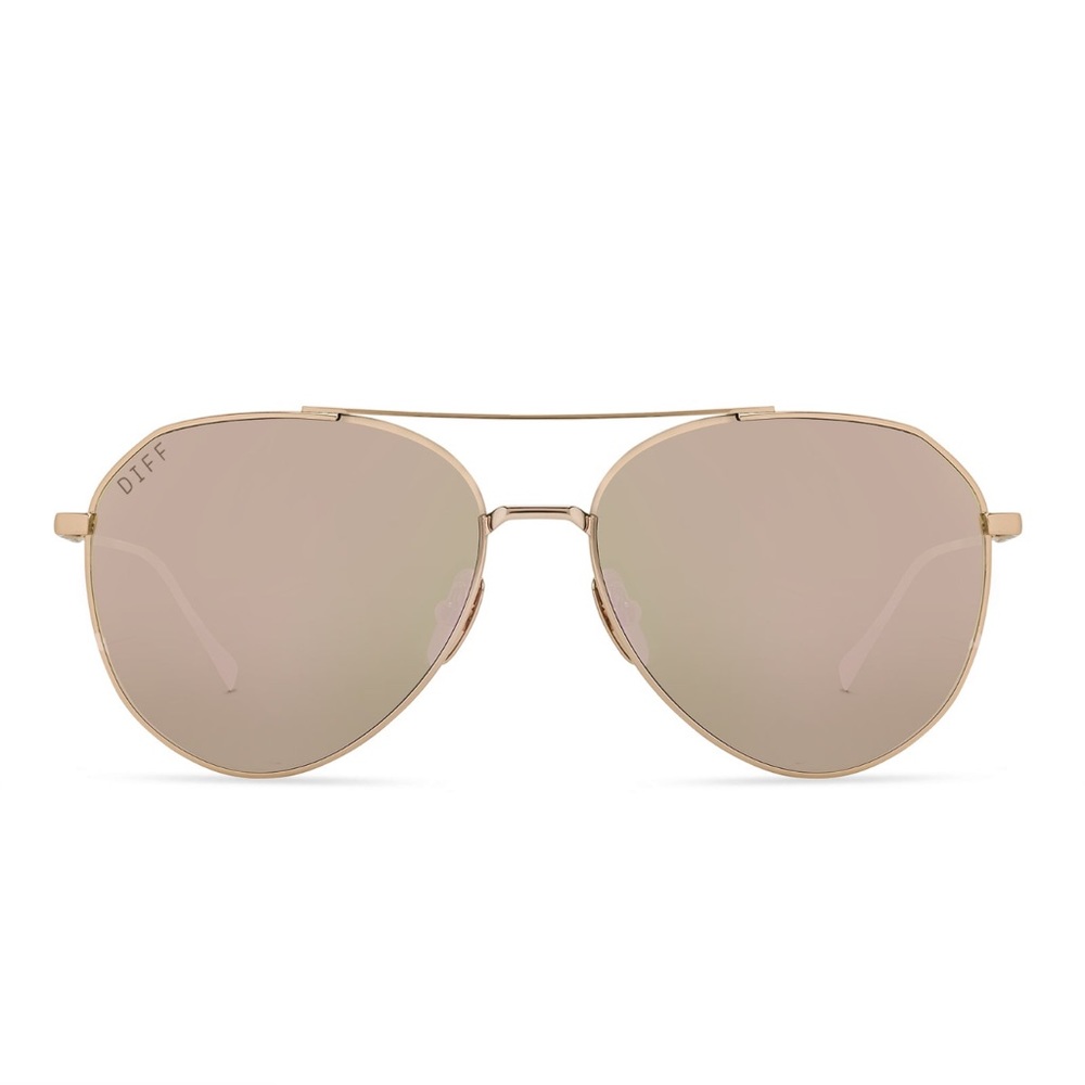 DIFF EYEWEAR DASH - ROSE GOLD + CHERRY BLOSSOM MIRROR
+ POLARIZED SUNGLASSES
